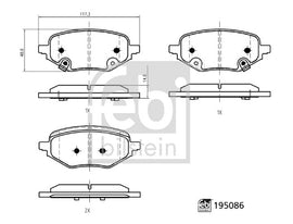 רפידות בלם אחורי FEBI לMG ZS 2019-2026 מק