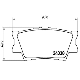 רפידות בלם אחורי HELLA לטויוטה RAV-4 2006-2019 / טויוטה CAMRY 2006-2018 ועוד 3 דגמים רב4 קאמרי מק