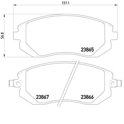 רפידות בלם קדמי HELLA לסובארו FORESTER 1997-2026 / סובארו IMPREZA 1994-2026 ועוד 6 דגמים B4 פורסטר מ2.0L מק"ט 8DB355010211