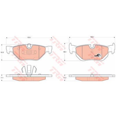 רפידות בלם אחורי HELLA לב.מ.וו 3-SERIES 2004-2013 / ב.מ.וו 1-SERIES 2004-2013 ועוד דגם אחד BMW1 BMW3עד11 מק"ט 8DB355011301