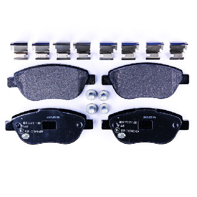 רפידות בלם קדמי HELLA לפיאט DOBLO 2001-2026 / פיג'ו 307 2000-2012 ועוד 16 דגמים P307 קסרה מק"ט 8DB355011331