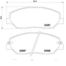 רפידות בלם קדמי HELLA ליונדאי SANTA-FE 2005-2018 / קיה SORENTO 2009-2015 ועוד 2 דגמים סנטה פה סורנטו מק