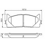 רפידות בלם קדמי HELLA לטויוטה CAMRY 2006-2018 / לקסוס ES 2012-2018 קאמרי מק