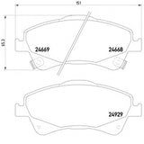 רפידות בלם קדמי HELLA לטויוטה AVENSIS 2008-2018 / טויוטה VERSO 2009-2018 ועוד 2 דגמים אבנסיס וורסו מק