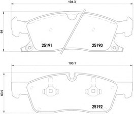 רפידות בלם קדמי HELLA לג'יפ GRAND-CHEROKEE 2010-2022 שירוקי מק