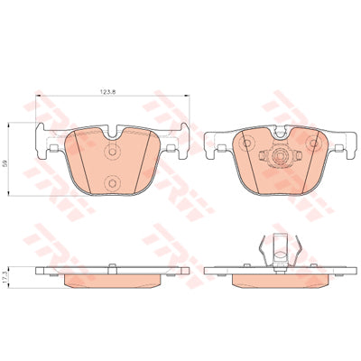 רפידות בלם אחורי HELLA לב.מ.וו 4-SERIES 2013-2021 / ב.מ.וו 3-SERIES 2011-2019 ועוד 5 דגמים BMW4 מBMW3 מק"ט 8DB355019781