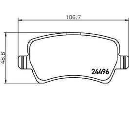 רפידות בלם אחורי HELLA לוולוו V60 2010-2018 / וולוו V60-I 2010-2018 ועוד 17 דגמים מS80 מק