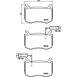 רפידות בלם קדמי HELLA לאלפא רומיאו GIULIA 2015-2026 ג'וליה 2.0-2.2 מק