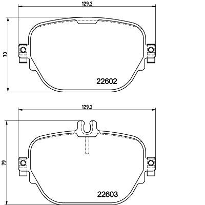 רפידות בלם אחורי HELLA למרצדס E-CLASS 2016-2026 / מרצדס GLC 2017-2023 ועוד 4 דגמים W213 X253 מק"ט 8DB355039221