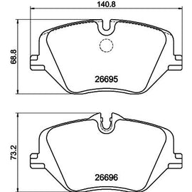 רפידות בלם קדמי HELLA למיני COOPER 2023-2023 / מיני COUNTRYMAN 2022-2022 X1 X2 BMW5 מק