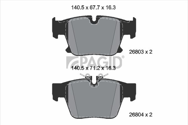 רפידות בלם אחורי HELLA לב.מ.וו 7 2022-2022 BMW5 ק345 מ"מ מק"ט HEL8DB35504774