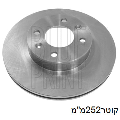 צלחת בלם קדמי HELLA ליונדאי I10 2013-2022 / קיה PICANTO 2016-2016 מ252x49x18 מק"ט HEL8DD35511620
