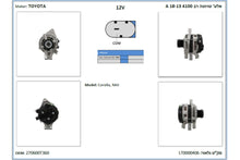 Load image into Gallery viewer, אלט PSH לטויוטה COROLLA 2016-2023 / טויוטה RAV-4 2015-2022 ועוד 3 דגמים רב 100A 18-13 מק"ט LT0000406