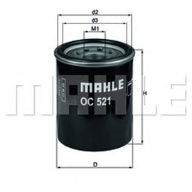 מסנן שמן MAHLE לקיה SHUMA 1996-2004 / קיה PRIDE 1990-2001 ועוד 42 דגמים i10עד13 פיקאנטו מק