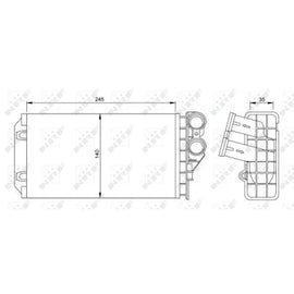 רדיאטור חימום NRF לסיטרואן C4 2004-2011 / סיטרואן C4-PICASSO 2006-2013 ועוד דגם אחד יח' P307 פיקסו מק