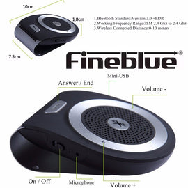 דיבורית בלוטוס לרכב FINEBLUE מקורי בטכנולוגית WIFI עמיד במים תומך סירי SIRI דגם T821