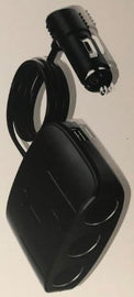 מפצל 3 יציאות+12/24V USB 2 למצית AMERICAN EAGLE