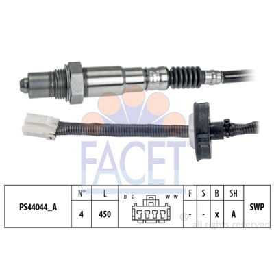חיישן חמצן FACET למיצובישי COLT 2011-2011 סמארט 1.2L מק"ט FAC108342