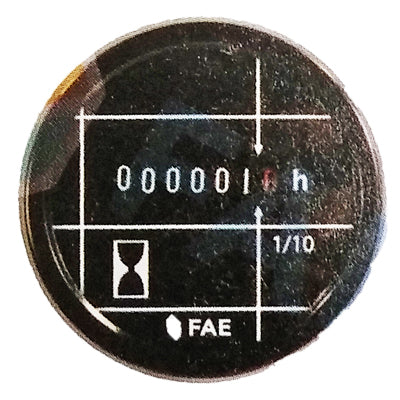 שעון שעות מנוע 52מ"מ 12/24V FAE