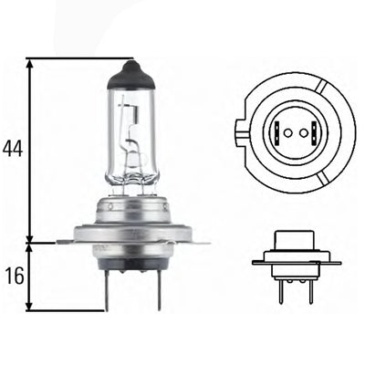 נורה H7 HELLA 100W 12V לזרקור מק"ט HB27