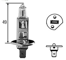 טען תמונה למציג הגלריה, נורה H1 HELLA 50% 55W 12V + מק"ט HB448-50