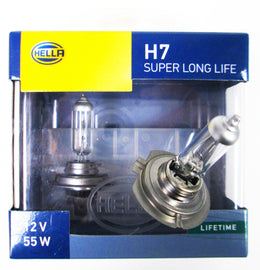 נורה H7 HELLA סט נורות SUPER LONG LIFE 12V מק