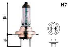 נורה H7 HELLA 55W 12V מק