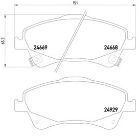רפידות בלם קדמי HELLA לטויוטה AVENSIS 2008-2018 / טויוטה VERSO 2009-2018 ועוד 2 דגמים אבנסיס וורסו מק