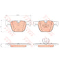 רפידות בלם אחורי HELLA לב.מ.וו 4-SERIES 2013-2021 / ב.מ.וו 3-SERIES 2011-2019 ועוד 5 דגמים BMW4 מBMW3 מק