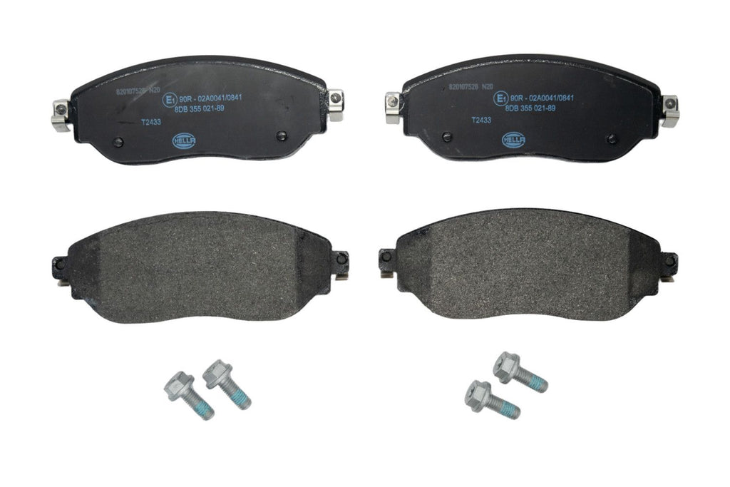 רפידות בלם קדמי HELLA לרנו TRAFIC 2014-2026 / אופל VIVARO 2014-2019 ועוד דגם אחד ויורו טרפיק מק"ט 8DB355021891