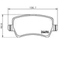 רפידות בלם אחורי HELLA לוולוו V60 2010-2018 / וולוו V60-I 2010-2018 ועוד 17 דגמים מS80 מק