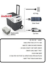 טען תמונה למציג הגלריה, מקרר לרכב 50L 12-24V+סוללה+טרולי
