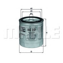 Load image into Gallery viewer, מסנן דלק MAHLE לדייהו KORANDO 1999-2026 / דייהו MUSSO 1999-2026 ועוד דגם אחד מרצדס 300D מק"ט KC22