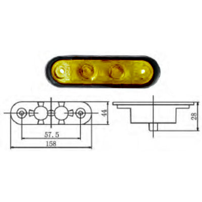 פנס רוחב משא 24V לד צ