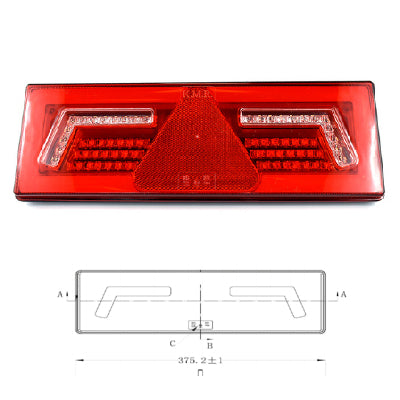 פנס אחורי לנגרר 96 12/24V לד R