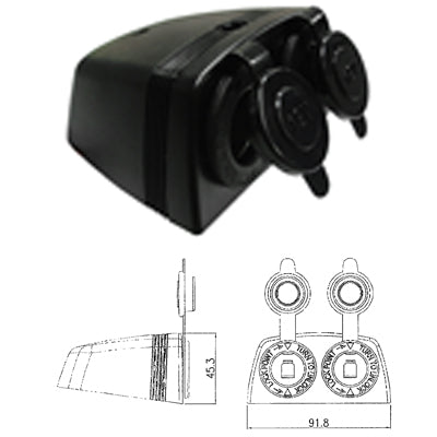 מפצל שקע מצת כפול 12V