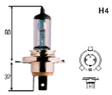 נורה H4 GALOR 12V צהוב 70440 מק