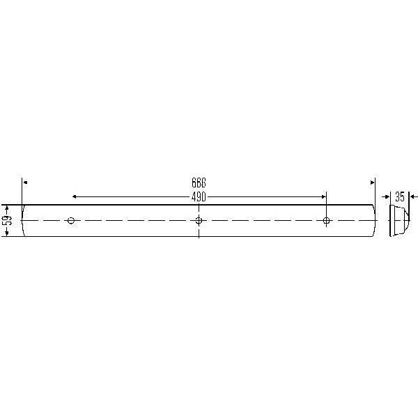 פנס פנימי פלורסנט 13W 12V HELLA