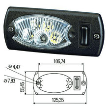 Load image into Gallery viewer, פנס פנימי אליפטי+מסג לד אד/ל 12V HELLA