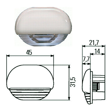 פנס פנימי אוטובוס לד כחול 12V HELLA
