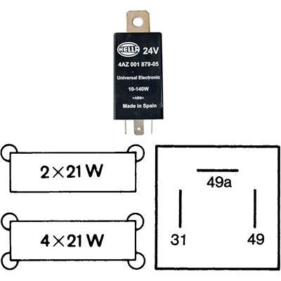 פלשר אלק׳ 10-140W X3 24V (-) HELLA