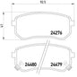 רפידות בלם אחורי HELLA לקיה PICANTO / יונדאי I10 2008-2017