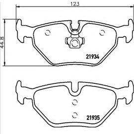 רפידות בלם אחורי HELLA לב.מ.וו 3-SERIES / ב.מ.וו 3 1997-2009 ועוד דגם אחד