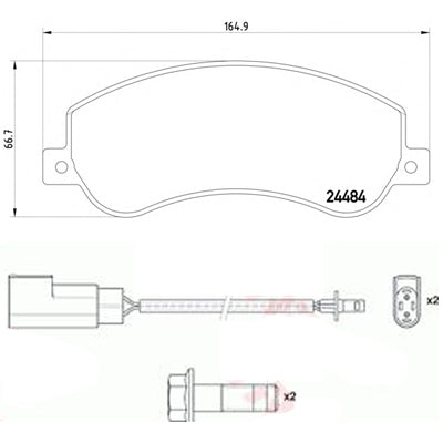 רפידות בלם קדמי HELLA לפורד TRANSIT / פולקסווגן AMAROK 2006-2026