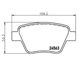 רפידות בלם אחורי HELLA לסקודה OCTAVIA / אאודי A3 2003-2026 ועוד 12 דגמים