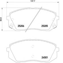 Load image into Gallery viewer, צלחות בלם HELLA לקיה SPORTAGE / יונדאי I40 2008-2022 ועוד 8 דגמים