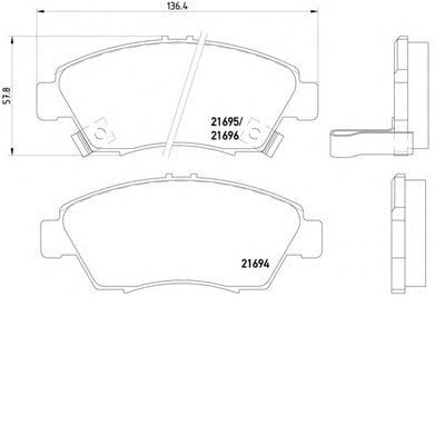 צלחות בלם TRW להונדה CIVIC 1992-2006
