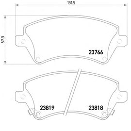 רפידות בלם קדמי HELLA לטויוטה COROLLA 2002-2007