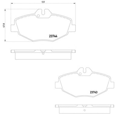 צלחות בלם HELLA למרצדס E-CLASS / מרצדס E200 2002-2009