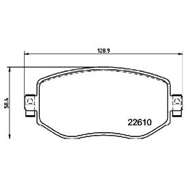 רפידות בלם קדמי HELLA לרנו GRAND-SCENIC / רנו MEGANE 2017-2022